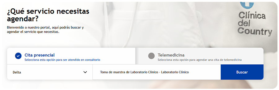 Asignación de citas Laboratorio Clínico- Clínica del Country